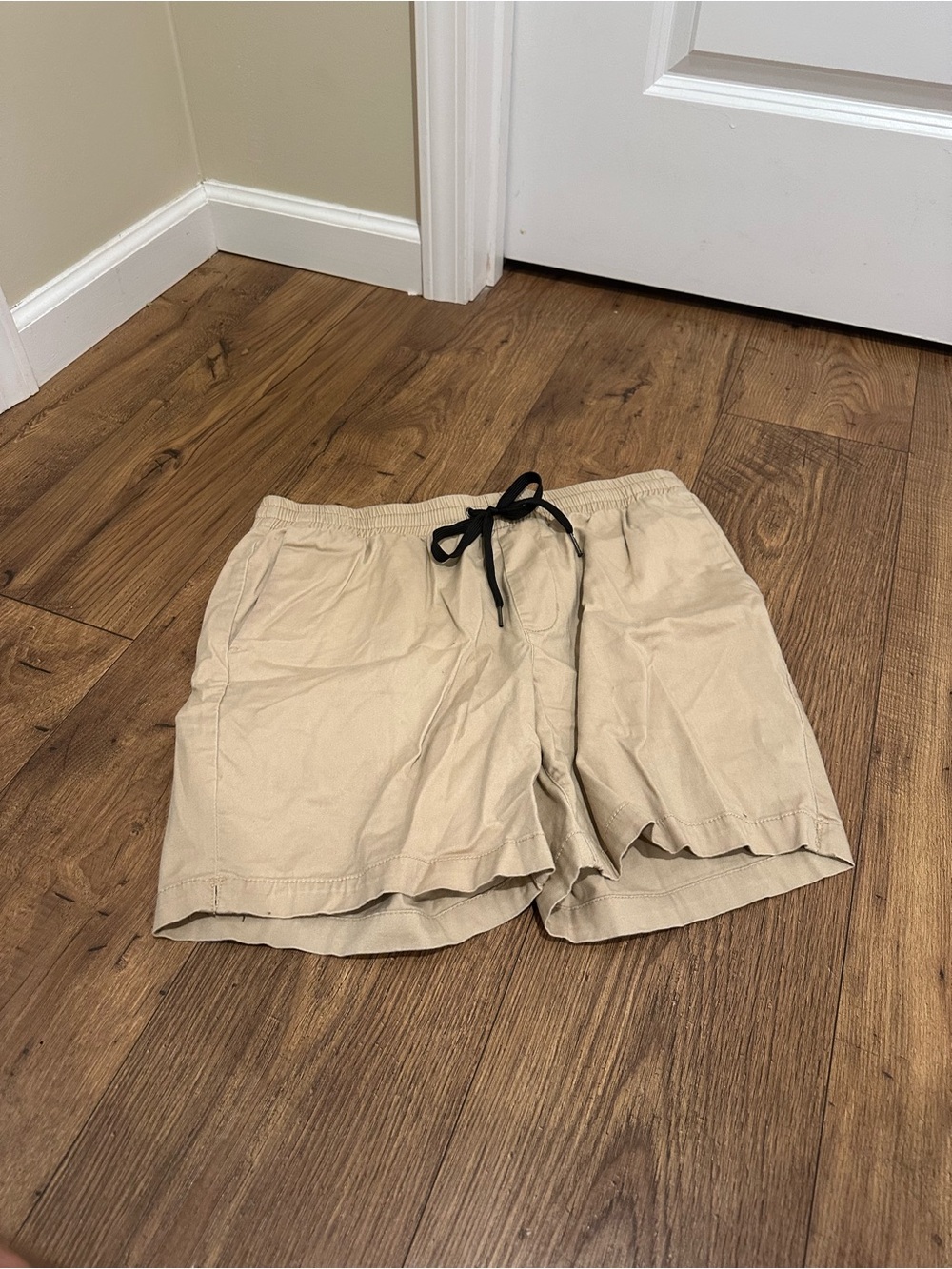 PACSUN Drawstring Khaki Shorts - Beige